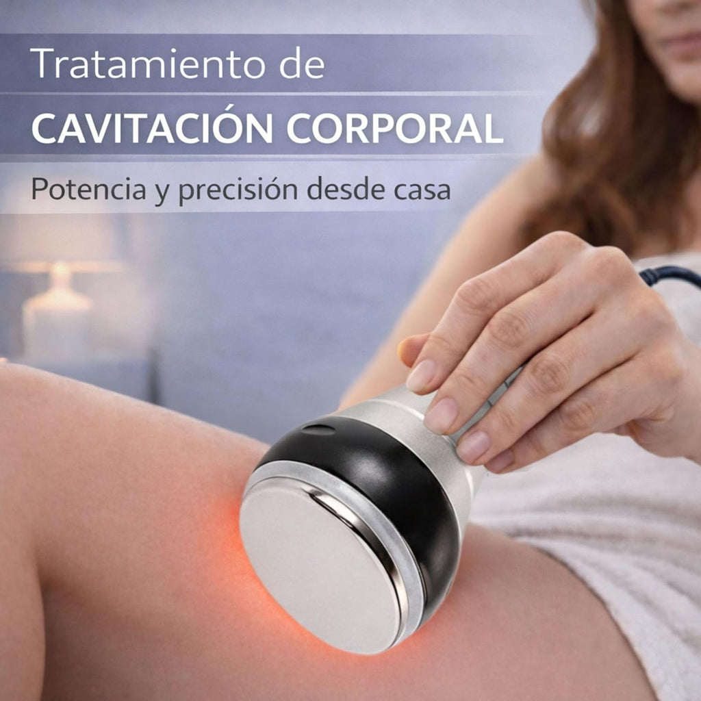 Radio Frequency Facial and Body - Cavitation and Radio Frequency Apparatus 3 in 1 - Professional Massager at Home - Anti Sagging Firming Facial Massager - Machine with 40 Khz and 3 Heads