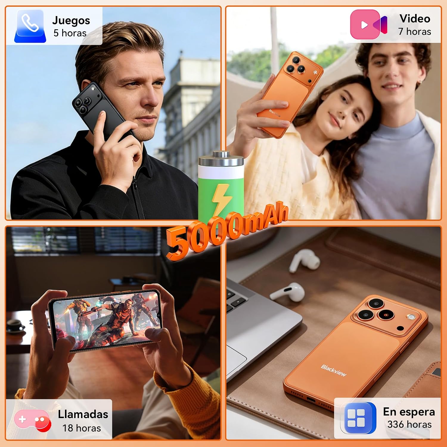 Blackview Wave 7C Android 16 Cheap Mobile Phone,128GB/2TB, 4G Dual SIM | 5000mAh, 32MP AI Camera, 6.56" HD+, Smartphone Free with Case, Face ID/3 Card Slots/IP54/3 Years Warranty