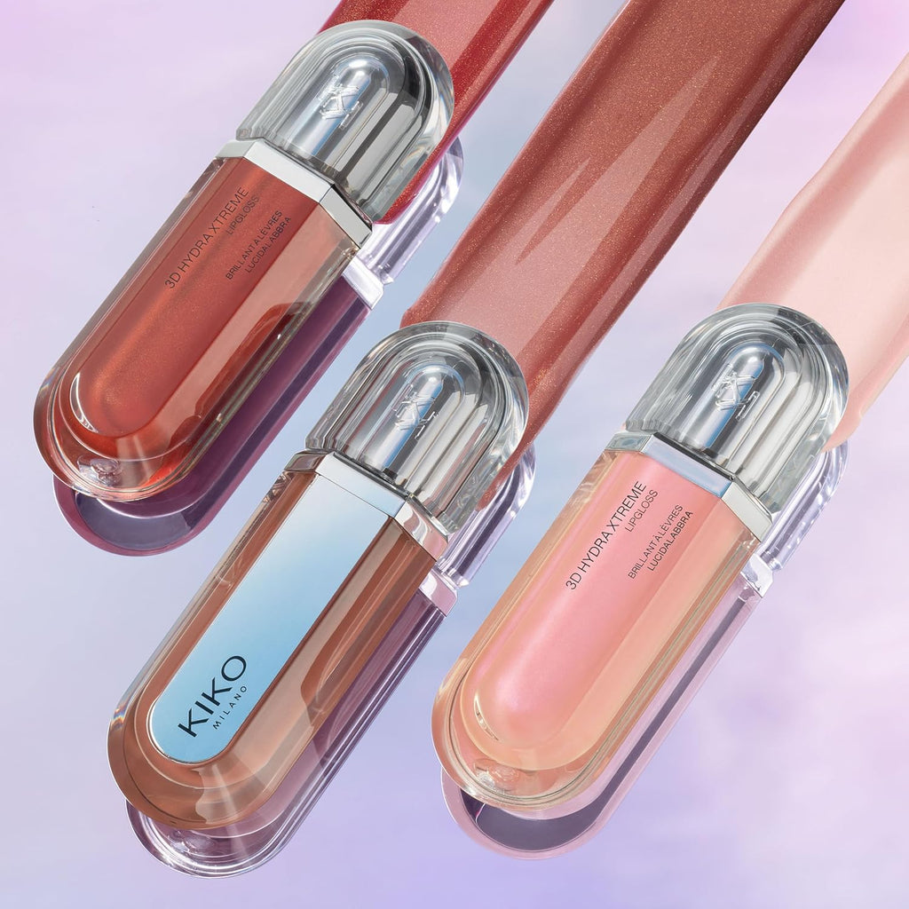 KIKO Milano 3D Hydra Xtreme Lipgloss 05 - 3D Extreme Volume Moisturizing Lip Gloss, Ultra Shiny Mirror Effect, Non-Sticky Texture, Long Lasting Professional