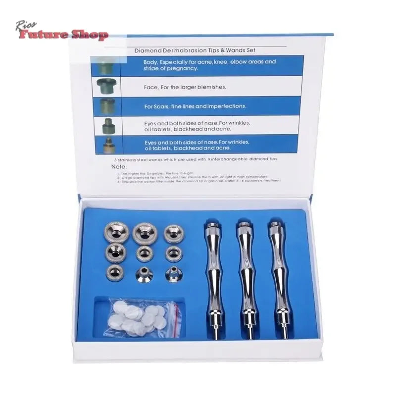 Acessórios de dermoabrasão microesculpidos em diamante - Rios Future Shop