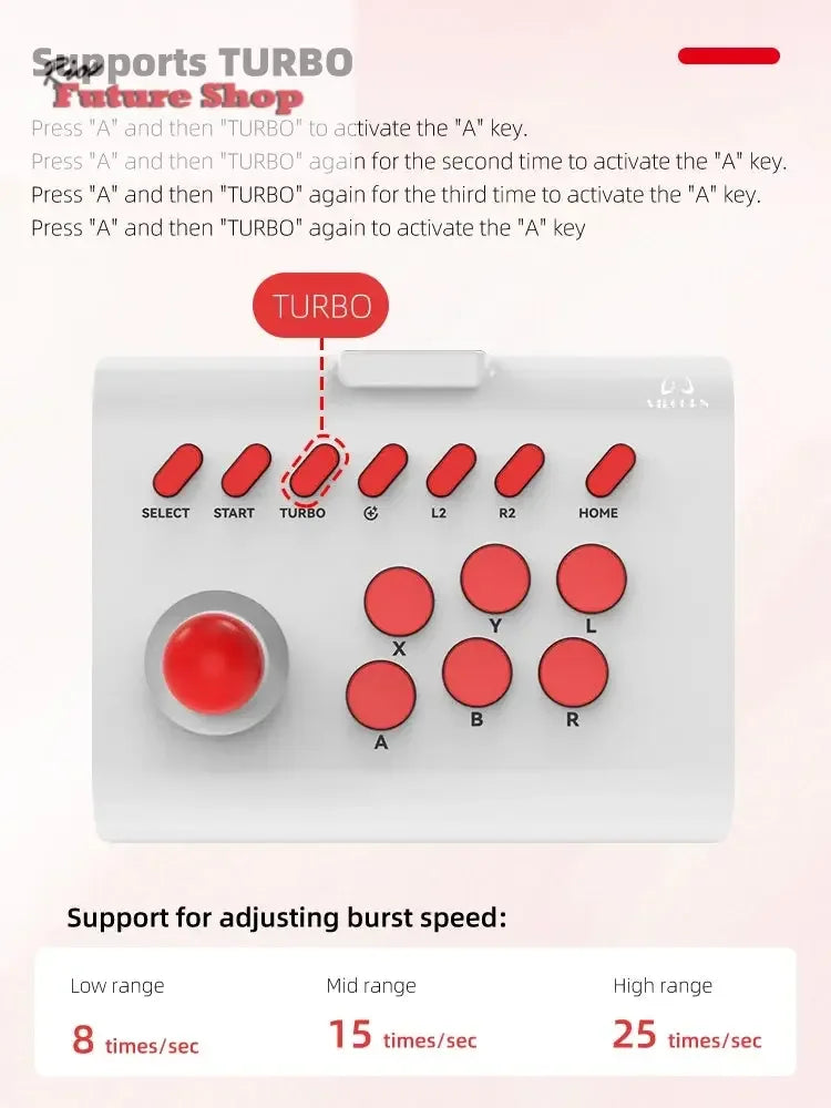 Arcade Joystick Wireless for PC/Android/ios/Switch/PS3/PS4 - Rios Future Shop