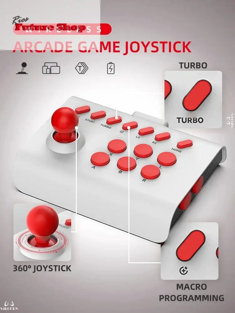 Arcade Joystick Wireless for PC/Android/ios/Switch/PS3/PS4 - Rios Future Shop