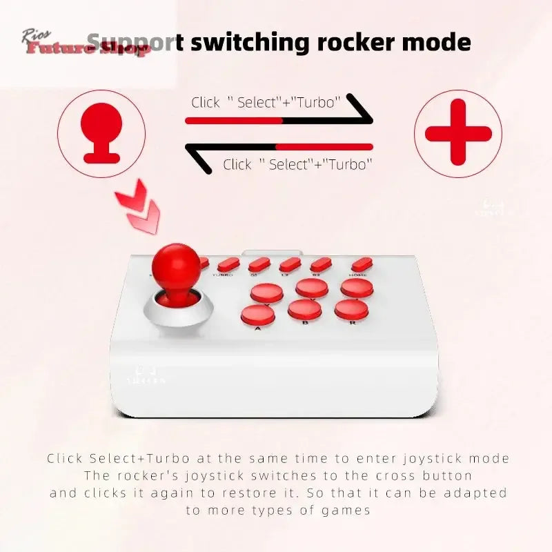 Arcade Joystick Wireless for PC/Android/ios/Switch/PS3/PS4 - Rios Future Shop