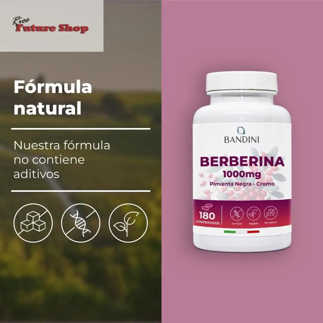 Bandini® Berberine 1000mg | Pure High-Dose Vegan Capsules | 180 Count - Rios Future Shop