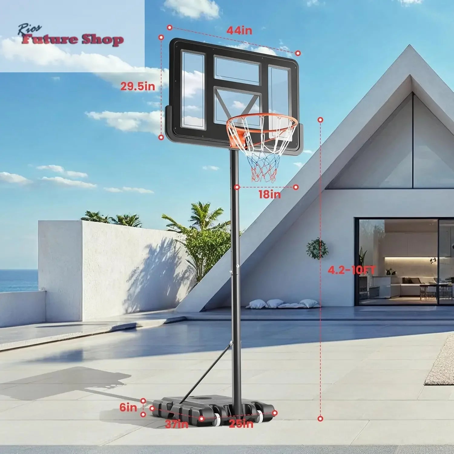 Basketball Hoop Outdoor Portable Court - Rios Future Shop