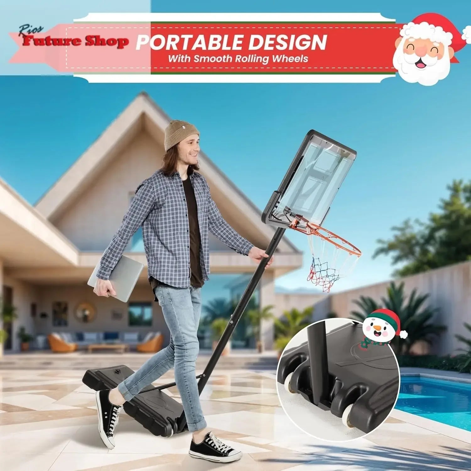 Basketball Hoop Outdoor Portable Court - Rios Future Shop