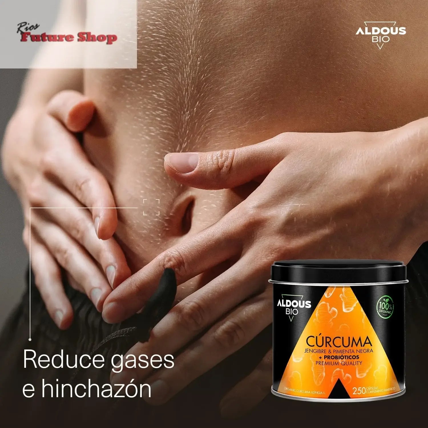 BioPro Turmeric Probiotics + Ginger & Black Pepper, 250 Capsules, 1460 mg - Rios Future Shop