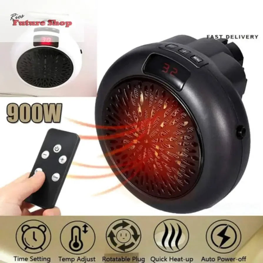 Calefactor Redondo Portátil 900 Watts - Rios Future Shop