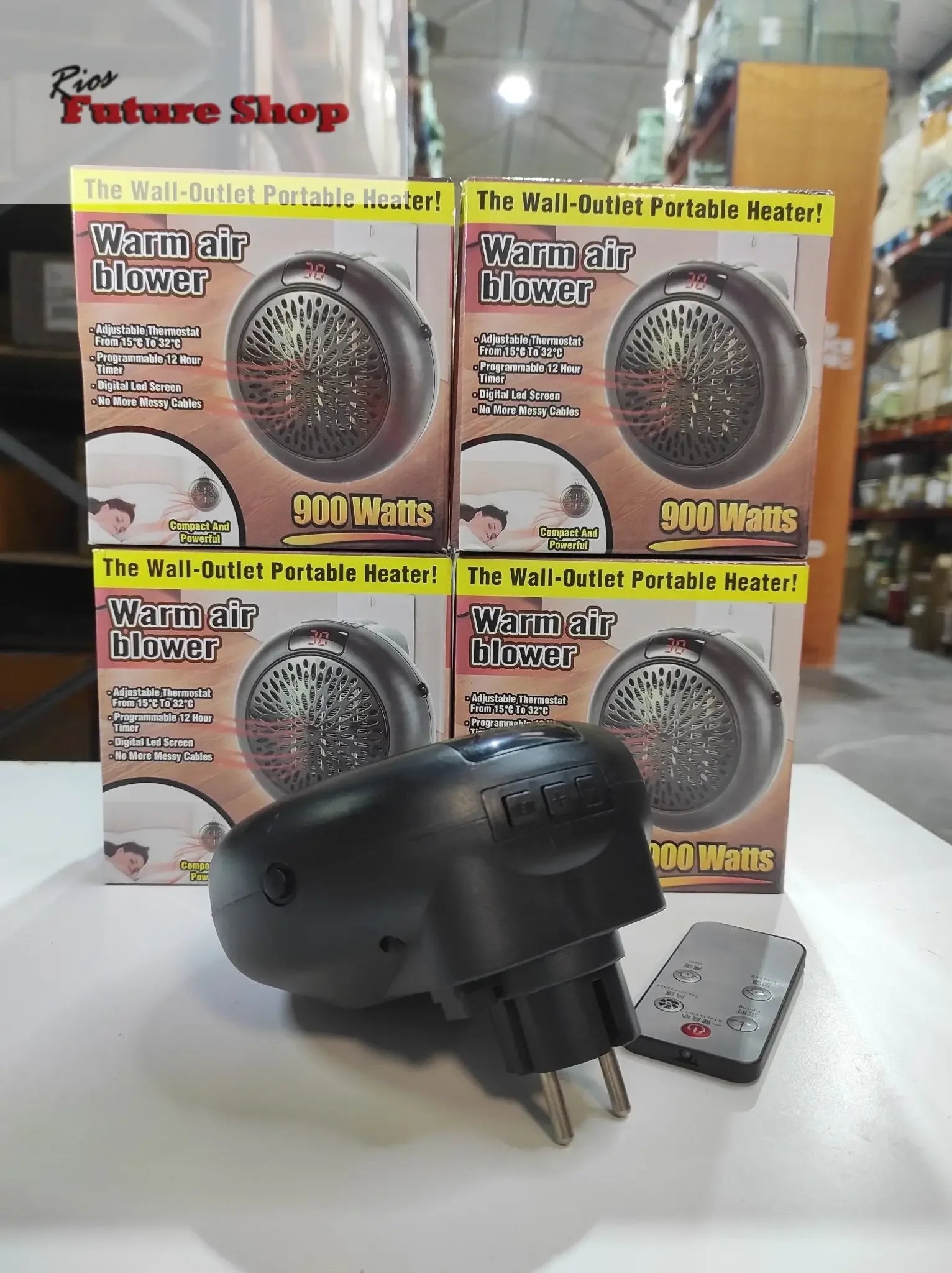 Calefactor Redondo Portátil 900 Watts - Rios Future Shop