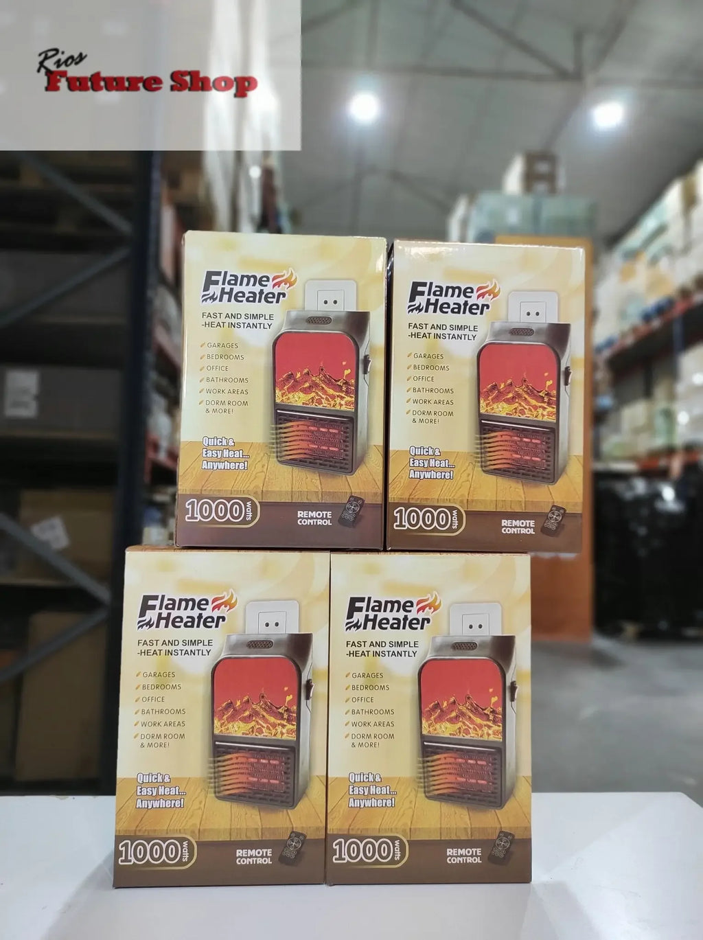 Calefactor chimenea con mando 1000 Watts - Rios Future Shop