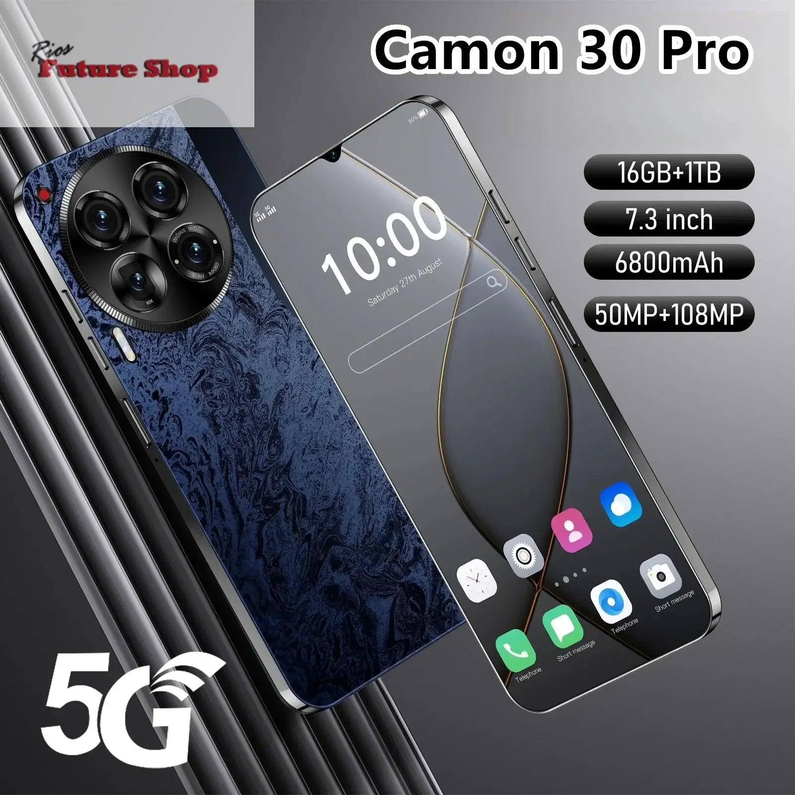 Camon 30 Pro Original 7.3-inch 5G Smartphone 16GB +1TB - Rios Future Shop