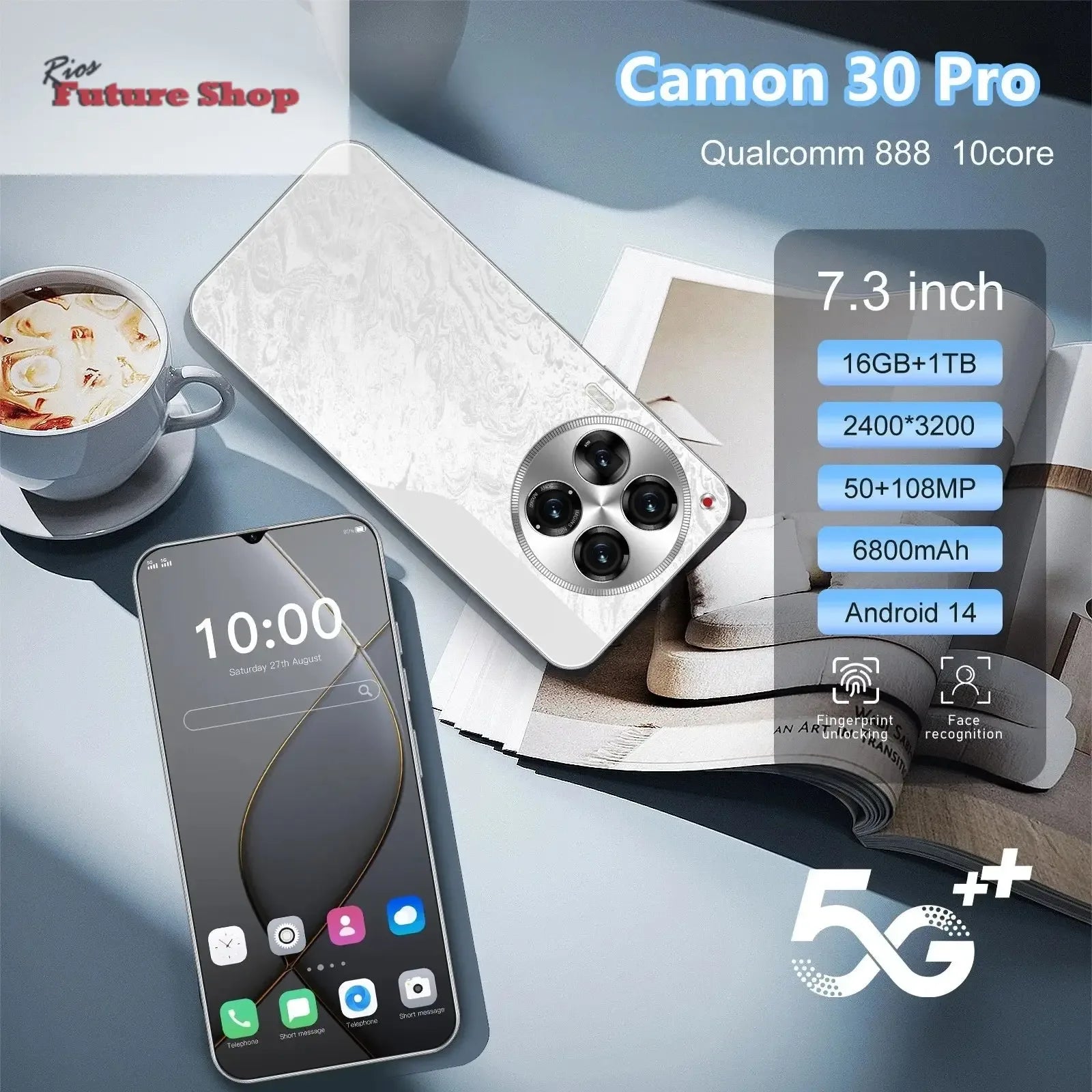 Camon 30 Pro Original 7.3-inch 5G Smartphone 16GB +1TB - Rios Future Shop