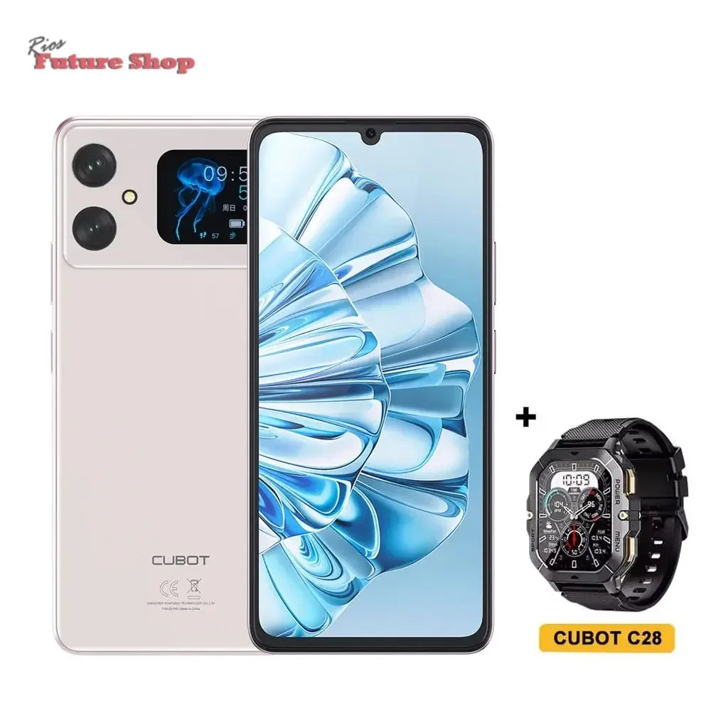 Cubot A20 4G Smart Phone Android 14 12GB(4GB+8GB Extend)+128GB 90Hz 6.745" HD+Display Face ID 5100mAh Cellphone - Rios Future Shop