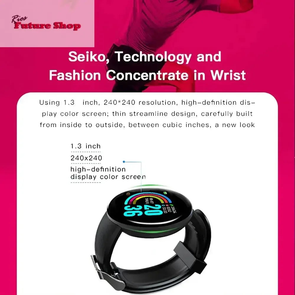 D18 Smart Watch for IOS Android - Rios Future Shop