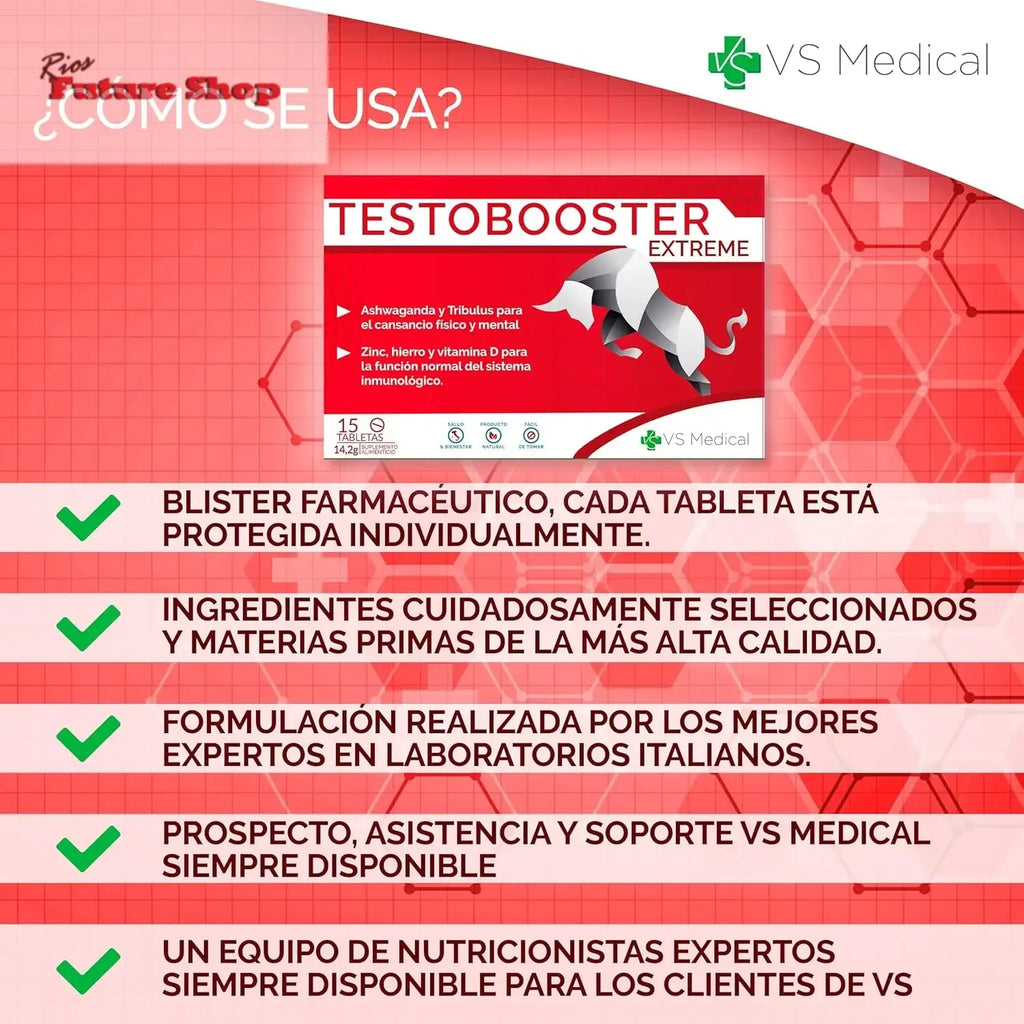 Extreme Testosterona Booster - Unleash Your Inner Strength with Powerful Energy & Vitality Support - Rios Future Shop