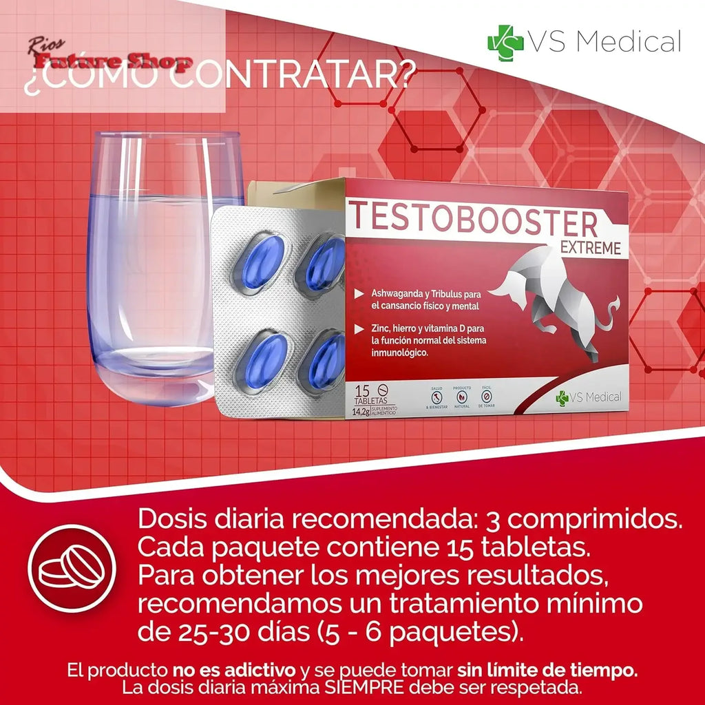 Extreme Testosterona Booster - Unleash Your Inner Strength with Powerful Energy & Vitality Support - Rios Future Shop