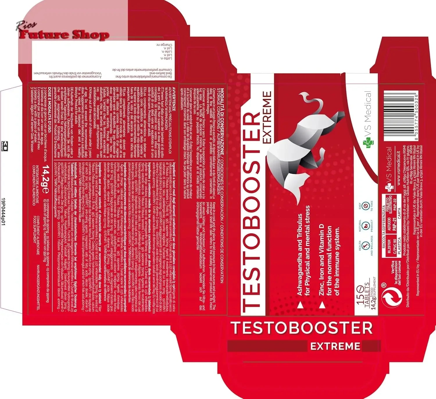 Extreme Testosterona Booster - Unleash Your Inner Strength with Powerful Energy & Vitality Support - Rios Future Shop