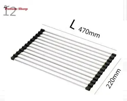 Folding Kitchen Drain Sink Rack Stainless Steel - Rios Future Shop