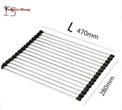 Folding Kitchen Drain Sink Rack Stainless Steel - Rios Future Shop
