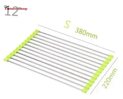 Folding Kitchen Drain Sink Rack Stainless Steel - Rios Future Shop