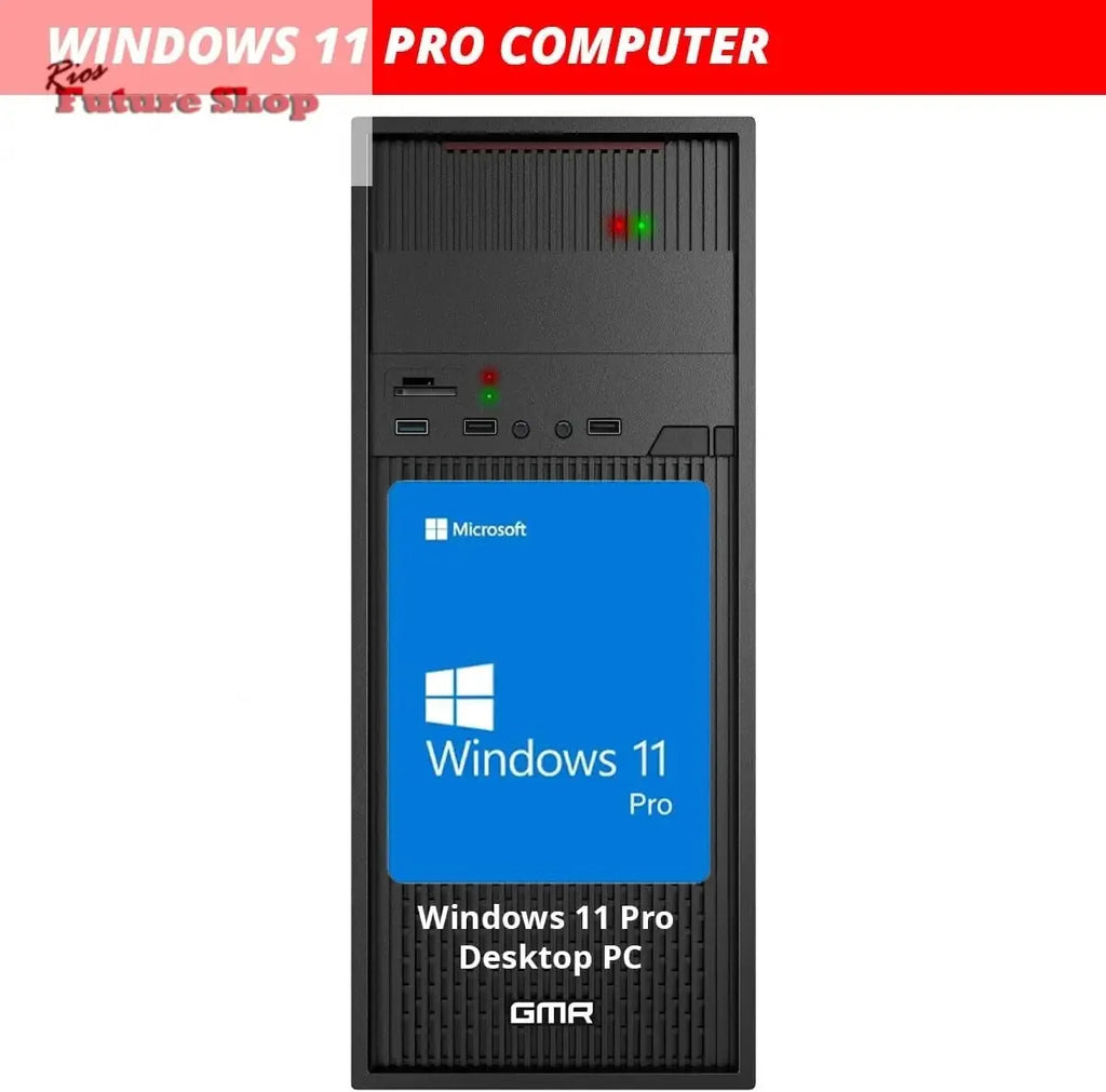 GMR Ultra Intel i7 PC - Calculadora rápida + Ordenador para Oficina y Oficina en casa con 32 GB DDR4 RAM/Memoria RAM - SSD de 2 TB - DVD+RW - USB 3.0 - WiFi 600 y Bluetooth 5 - Win 11 Pro - Rios Future Shop