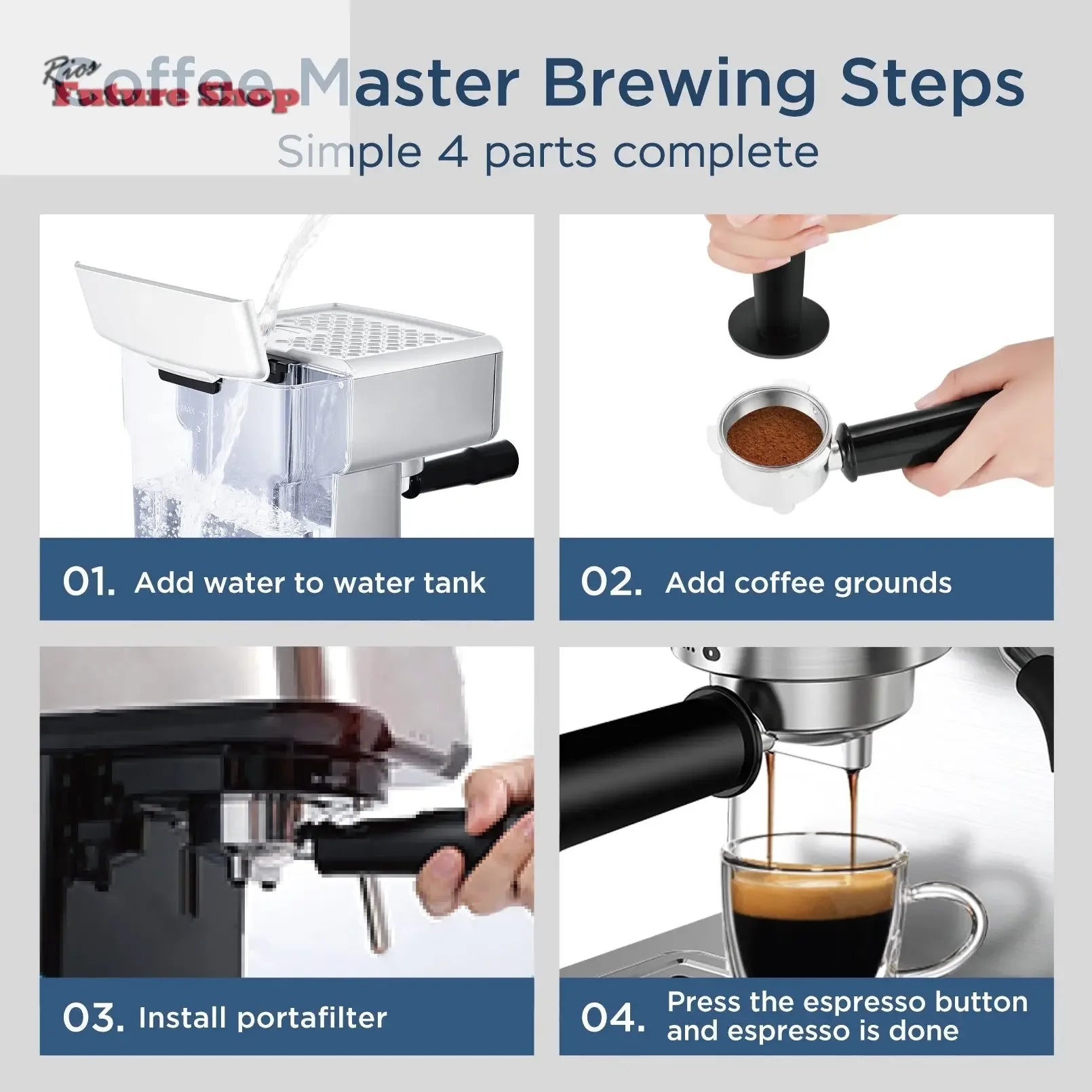 Geek Chef Espresso Machine - Rios Future Shop