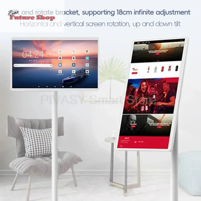 HOT Touch Screen Surround Sound for Indoor Live Party 24 32 Inch Smart Display 4+64G Portable Smart TV High Saturation Monitor - Rios Future Shop