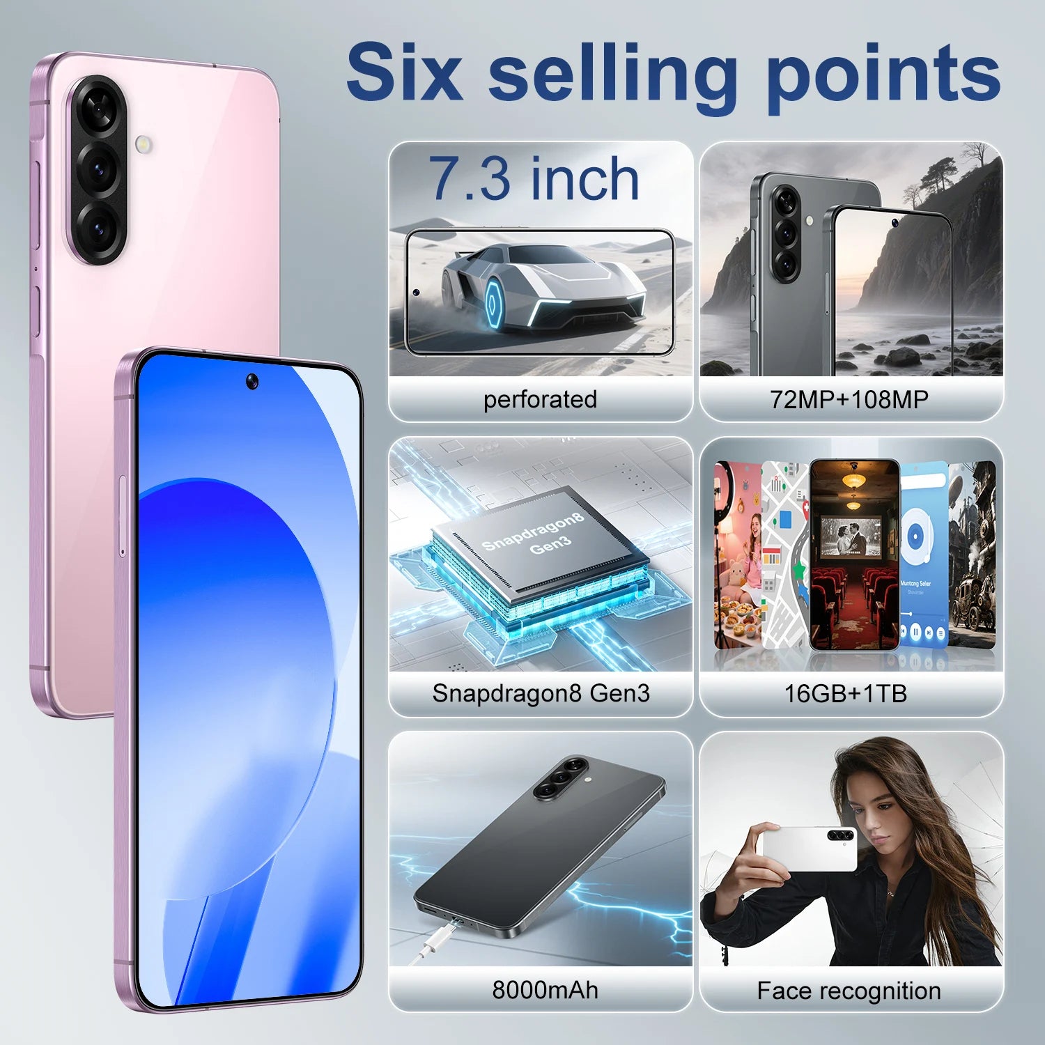 A56 5G Dual SIM Smartphone 16G+1TB