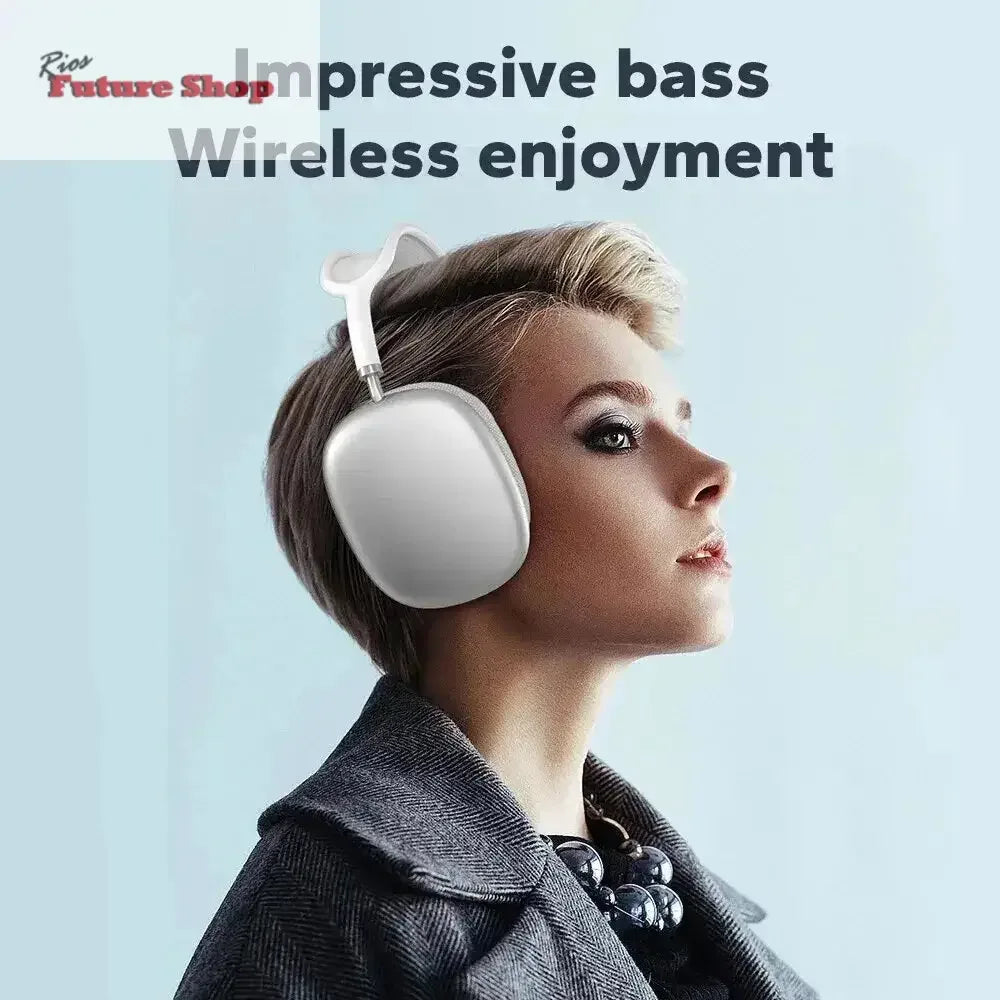 Headphone Wireless Bluetooth Headset With Mic Noise Cancelling Headsets Stereo Sound Earphone Sports Gaming Headphones - Rios Future Shop