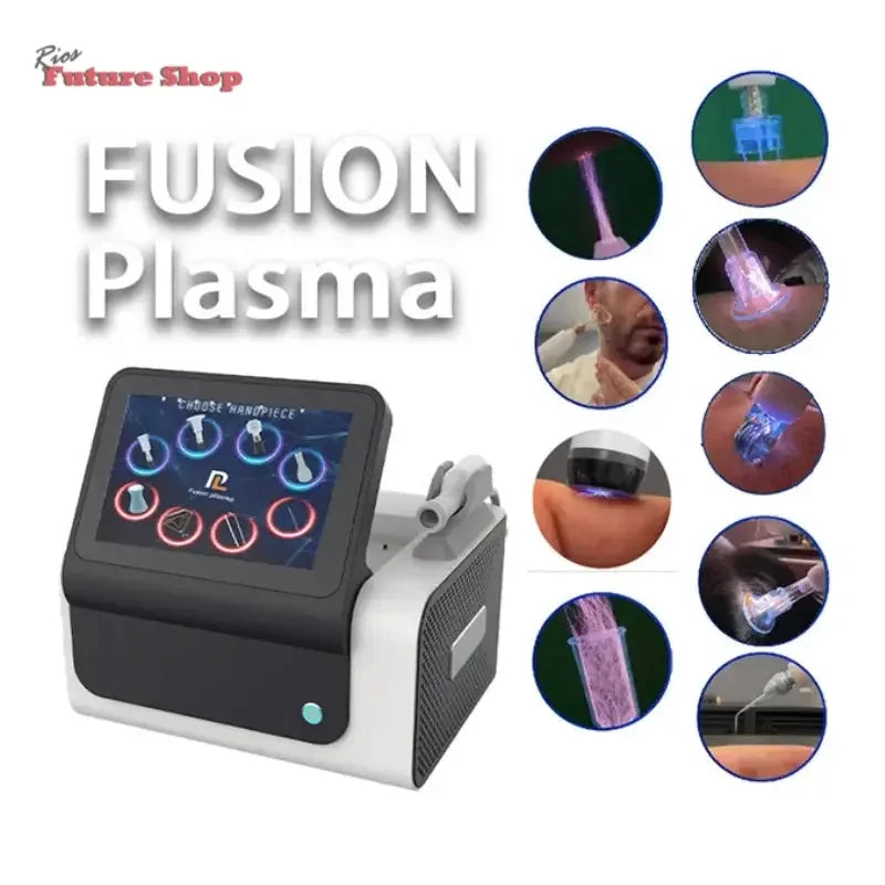 Newest 8 in 1Fusion Plasma Scalp Diamond Stamp Jet Plasma Professional Lase Fibroblast Ozone Wart Spray Pen Removal Salon - Rios Future Shop