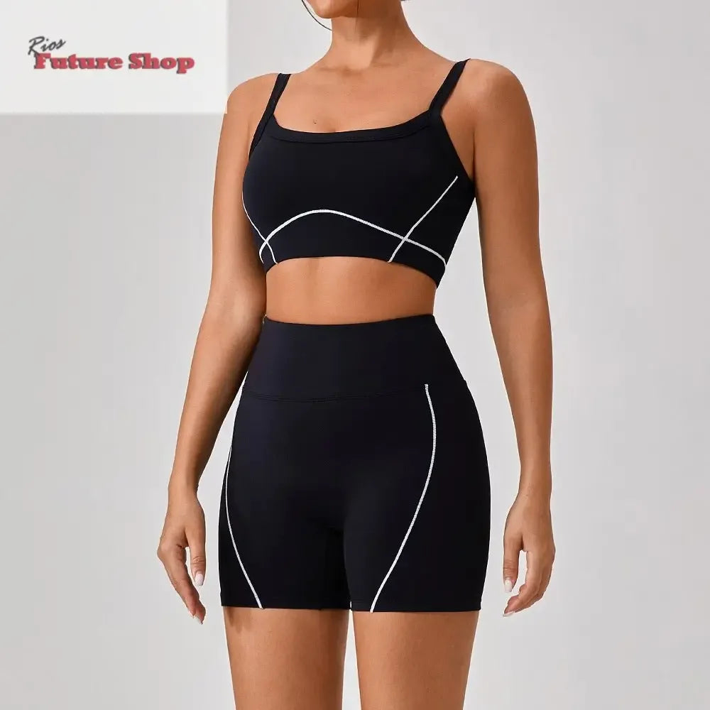 Outdoor Sports Yoga Suits Women's Spaghetti Strap Fitness Set - Rios Future Shop