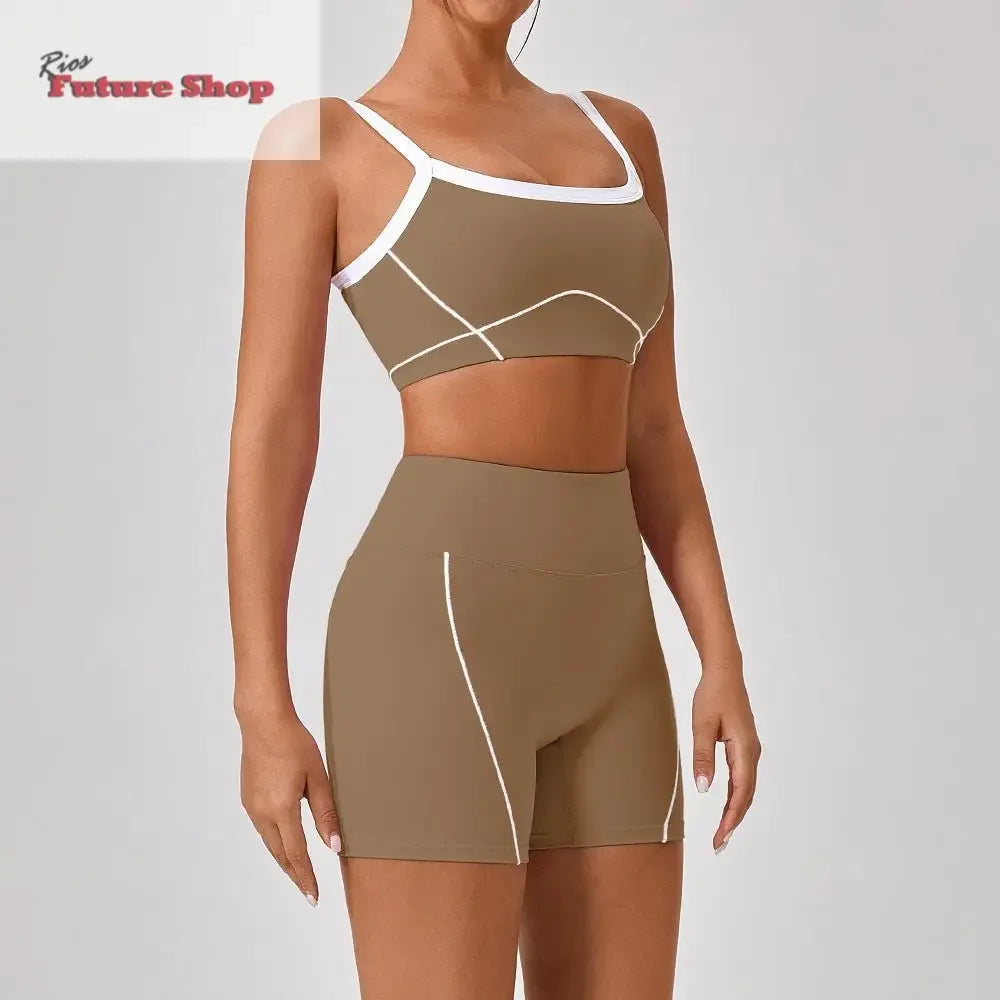 Outdoor Sports Yoga Suits Women's Spaghetti Strap Fitness Set - Rios Future Shop