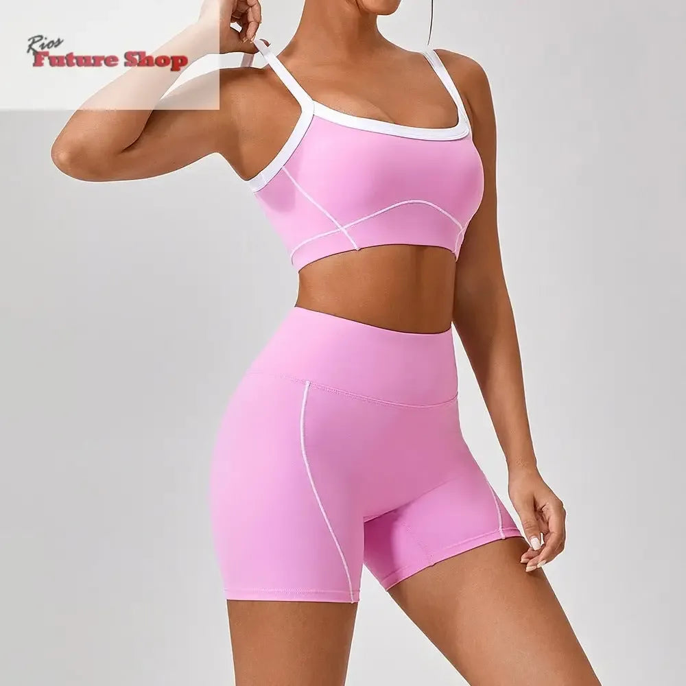 Outdoor Sports Yoga Suits Women's Spaghetti Strap Fitness Set - Rios Future Shop