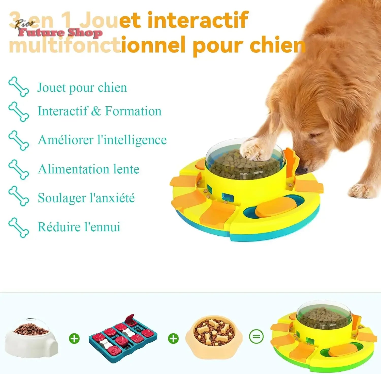 PawPlay Interactive Feeding Toy - Engaging Meal Time Fun for Dogs - Rios Future Shop