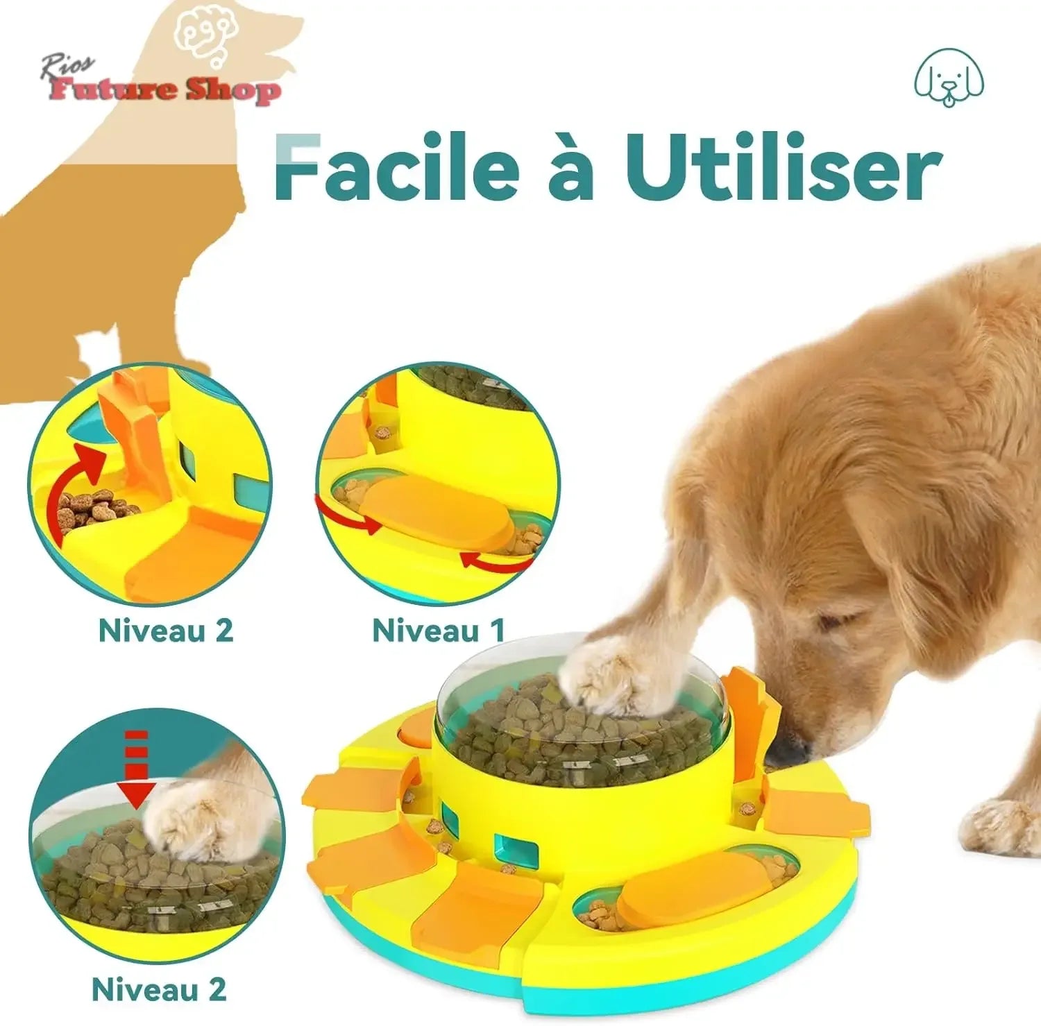 PawPlay Interactive Feeding Toy - Engaging Meal Time Fun for Dogs - Rios Future Shop