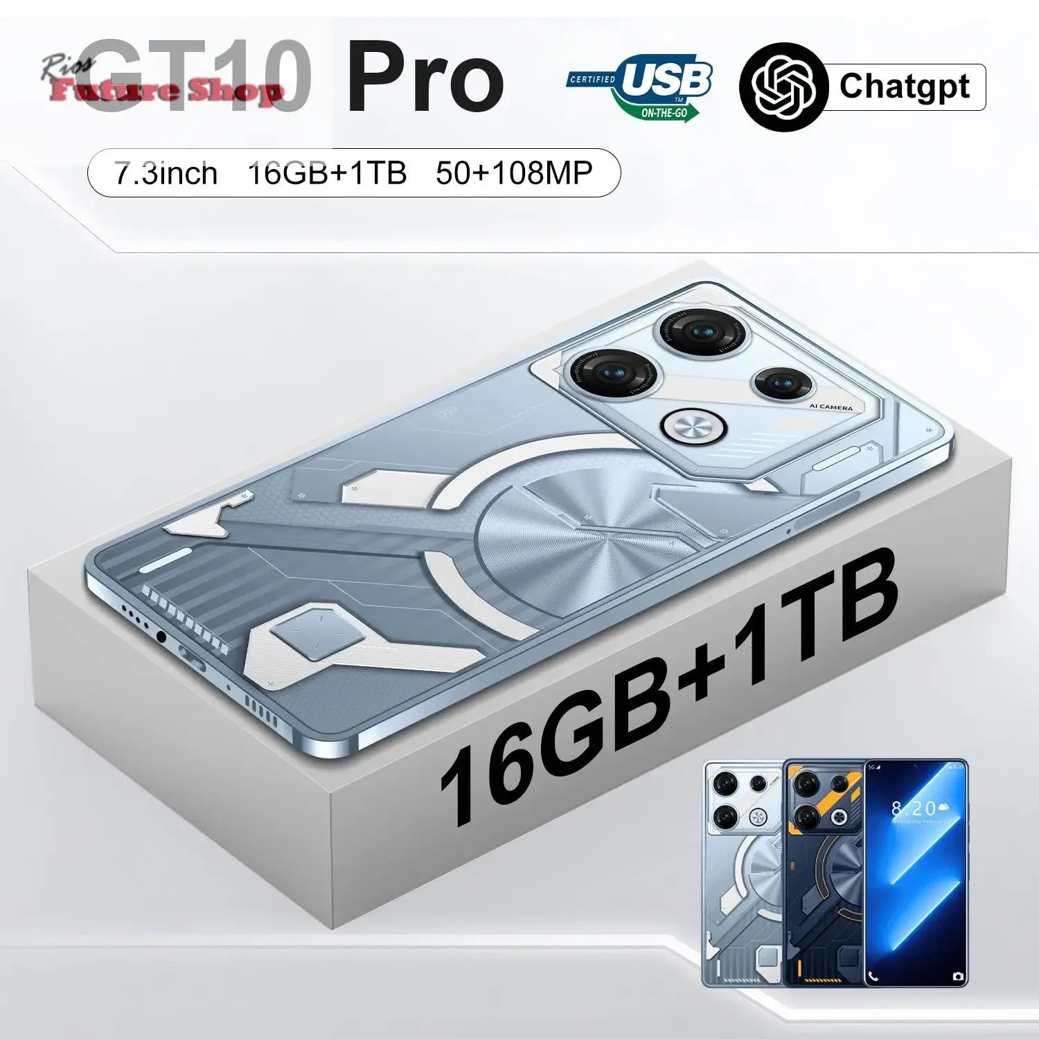 Portable Home Fashion GT10 Pro Android Phone - Rios Future Shop