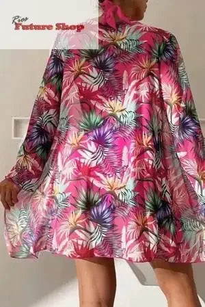 Printed Halter Neck Three-Piece Swim Set - Rios Future Shop