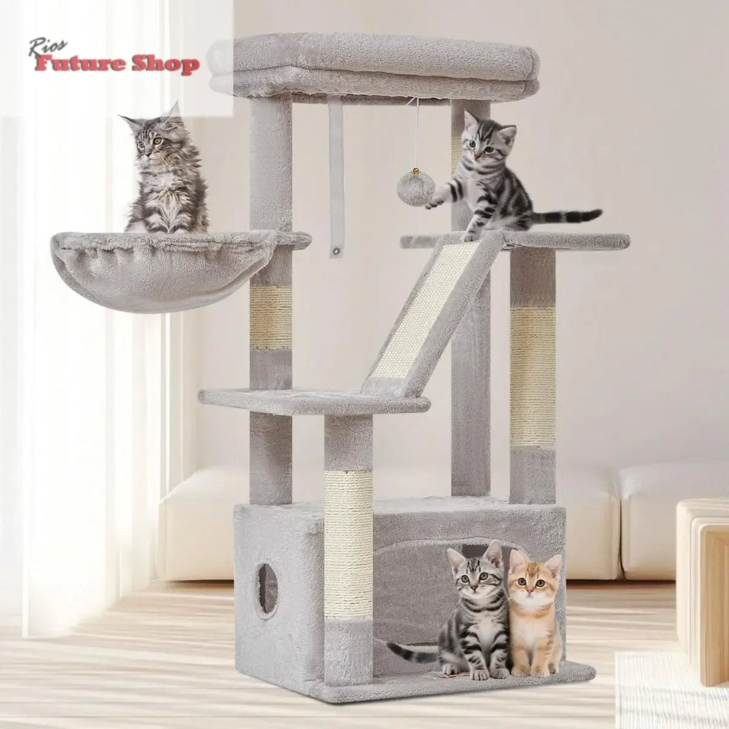Purrfectly Tall Cat Scratching Tree – 97cm of Fun & Play for Your Feline Friend - Rios Future Shop