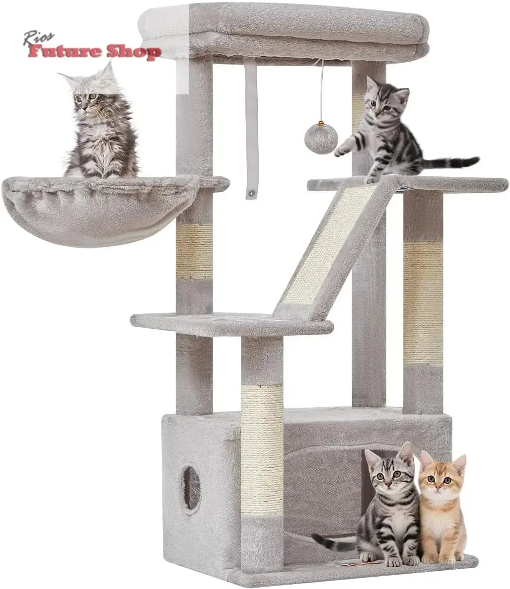 Purrfectly Tall Cat Scratching Tree – 97cm of Fun & Play for Your Feline Friend - Rios Future Shop