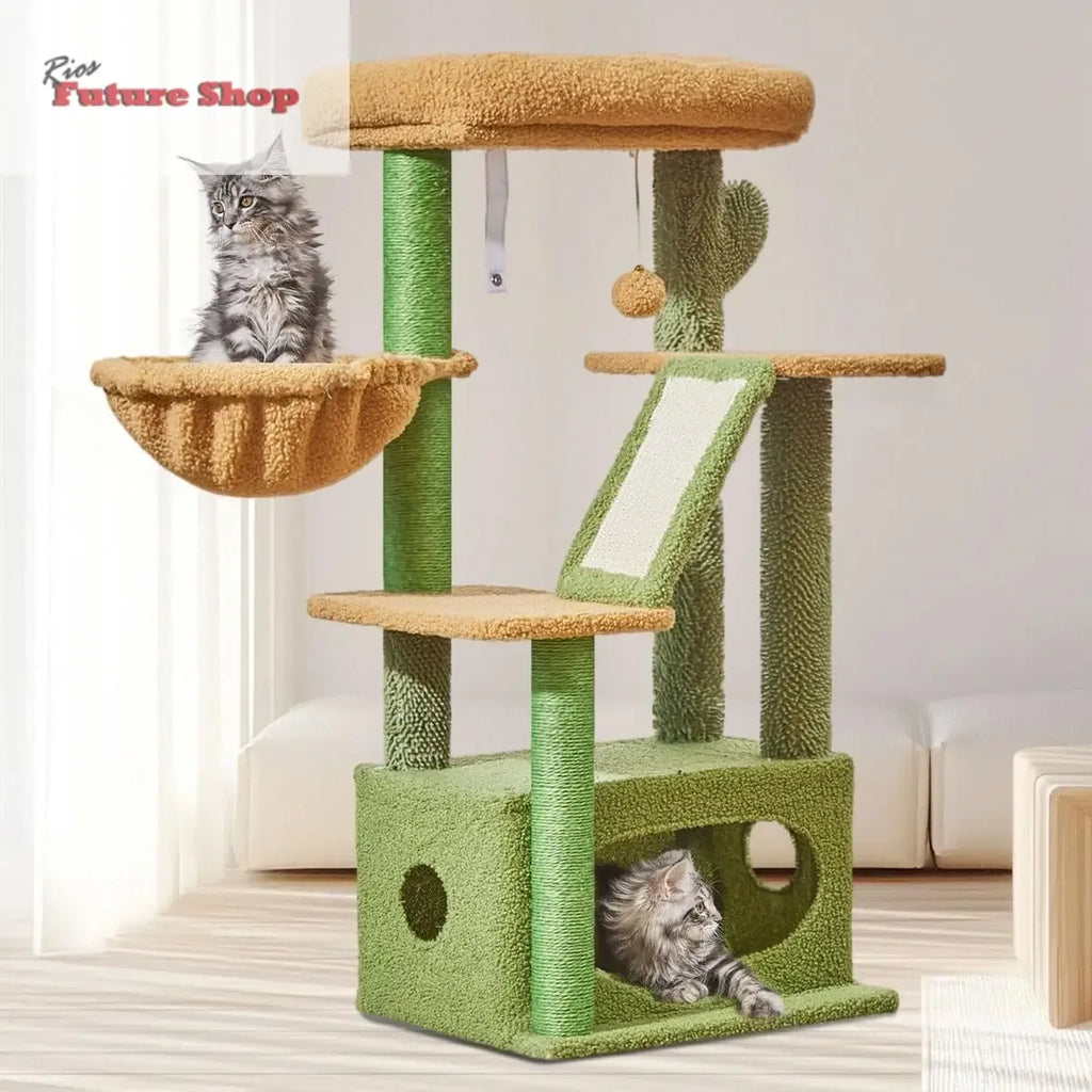 Purrfectly Tall Cat Scratching Tree – 97cm of Fun & Play for Your Feline Friend - Rios Future Shop