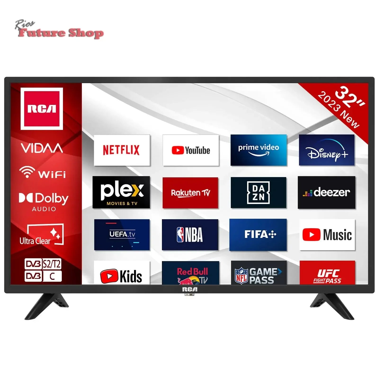 RCA E32 Televisión 32 Pulgadas (81cm) Non Smart LED TV 32" HD,Triple Reducción del Ruido,Modelo de Hotel,Modelo 2024 - Rios Future Shop