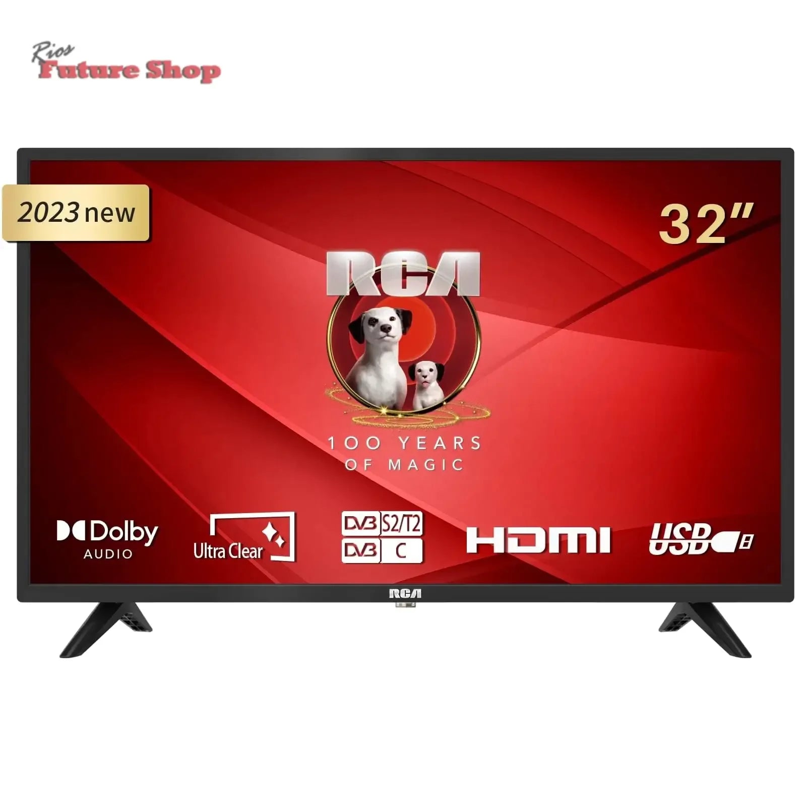 RCA E32 Televisión 32 Pulgadas (81cm) Non Smart LED TV 32" HD,Triple Reducción del Ruido,Modelo de Hotel,Modelo 2024 - Rios Future Shop