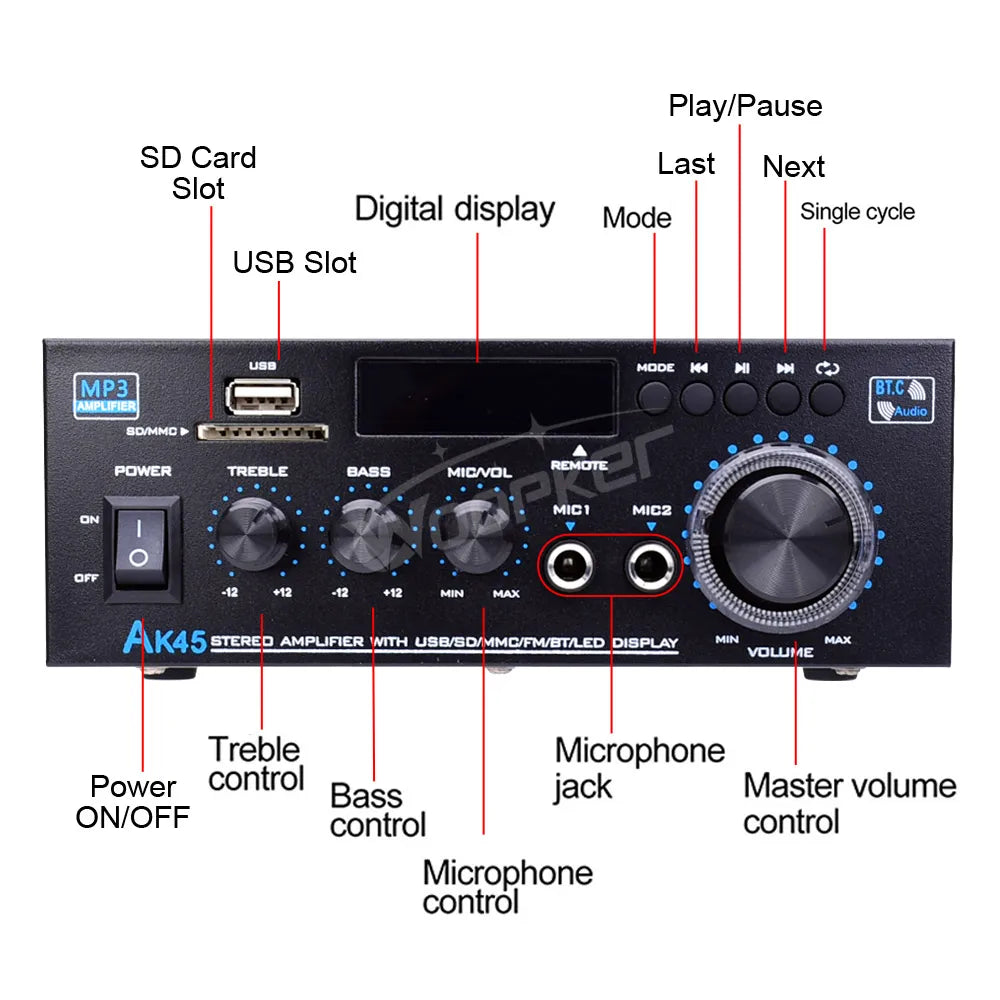 Woopker AK45 HiFi Digital Amplifier