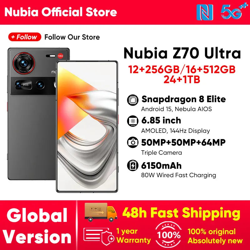 Nubia Z70 Ultra 5G Smartphone Snapdragon 8