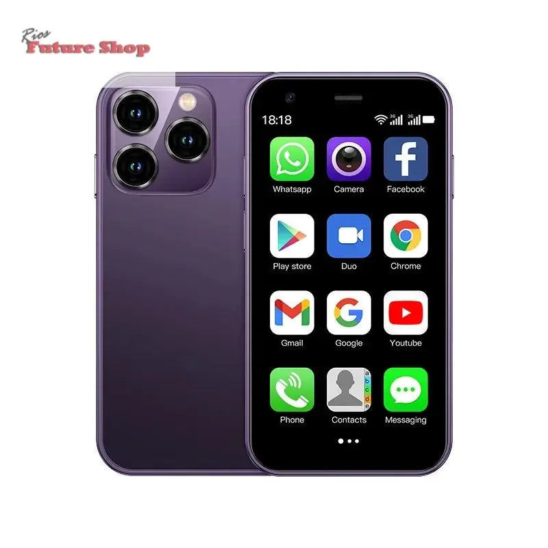 SERVO 15SE Mini Smartphone 3G WCDMA Android System WiFi Hotspot Play Store 3.0" Display Small Palm Smart Phones Dual SIM Standby - Rios Future Shop