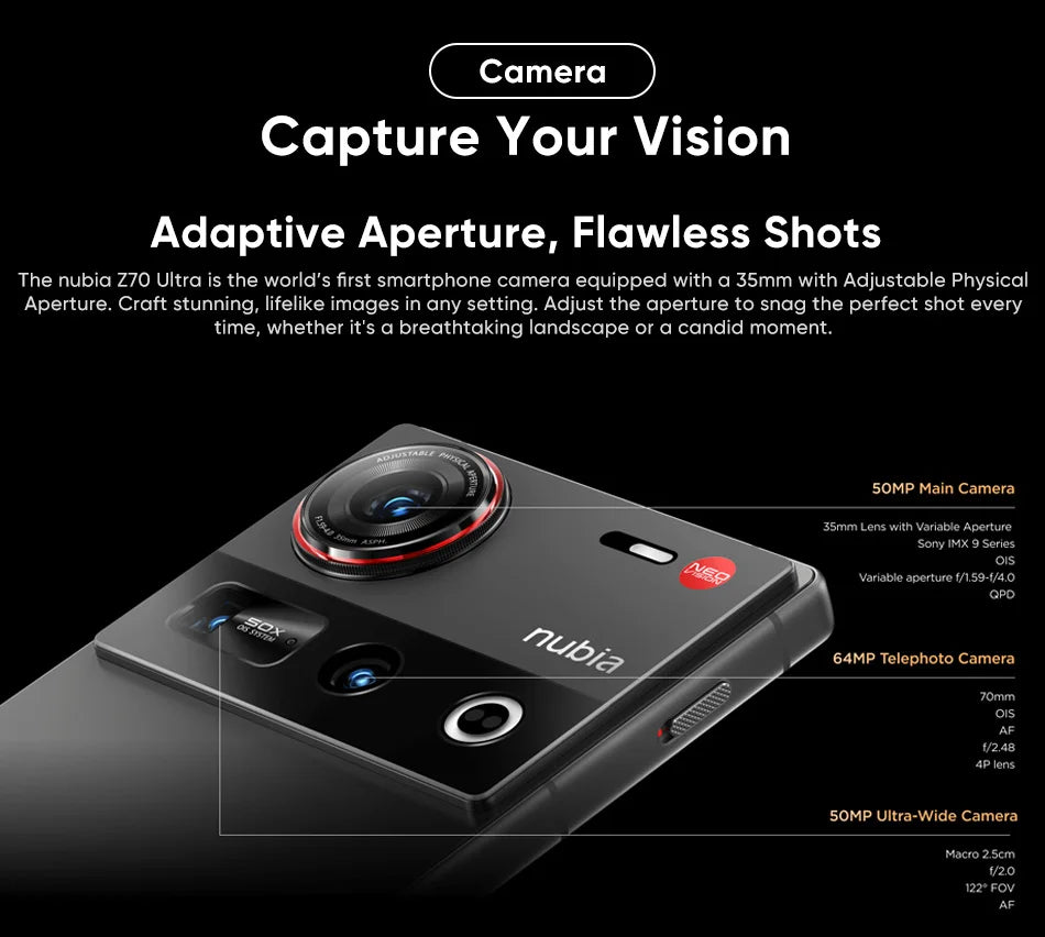 Nubia Z70 Ultra 5G Smartphone Snapdragon 8