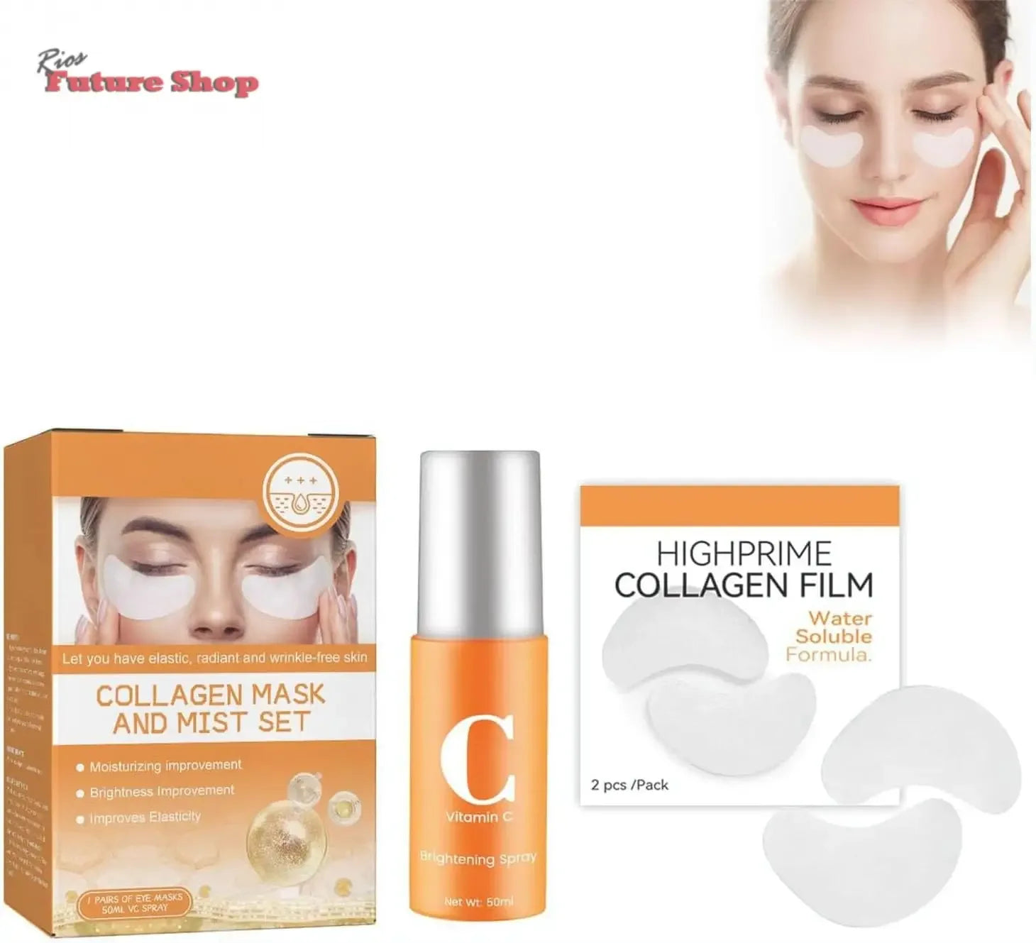 Set de almohadilla y gel hidratante de colágeno - Rios Future Shop