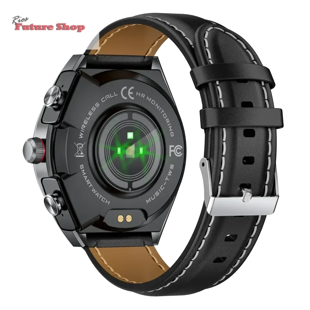 Smart Watch Leather Band with Earbuds 2 in 1 - Rios Future Shop