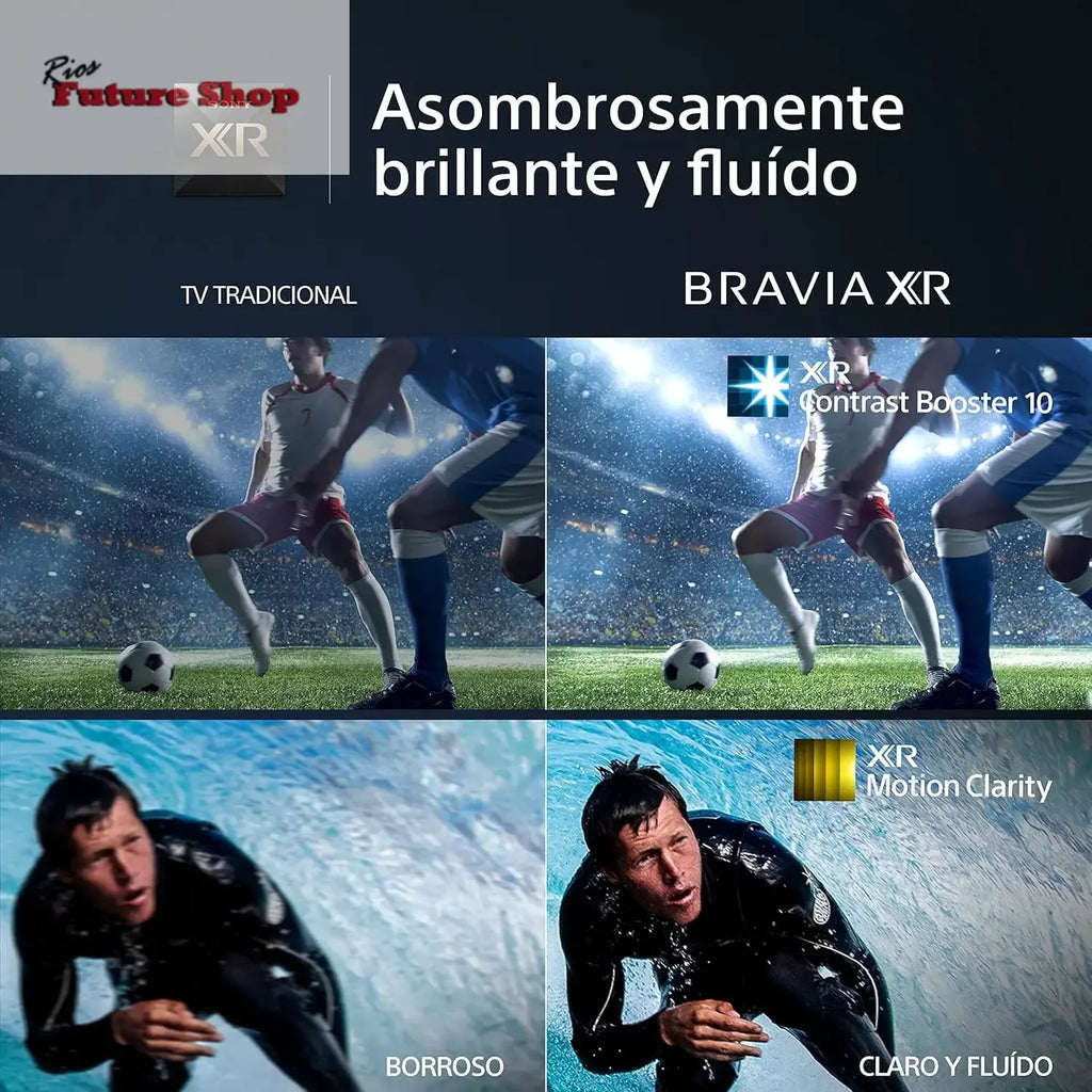 Sony BRAVIA XR-85X90L, 85 Pulgadas, TV Full Array LED, 4K HDR, Smart Google TV, Funciones Eco, Bravia Core, Menú Gaming para PlayStation5, Marco de Aluminio - Rios Future Shop