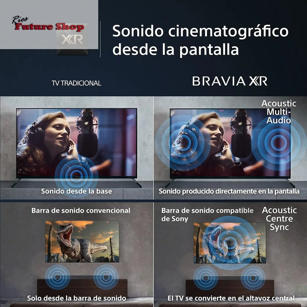 Sony BRAVIA XR-85X90L, 85 Pulgadas, TV Full Array LED, 4K HDR, Smart Google TV, Funciones Eco, Bravia Core, Menú Gaming para PlayStation5, Marco de Aluminio - Rios Future Shop